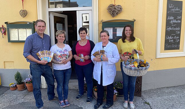 Stadtrat Christian Köberl, Erika Fussthaler, Regina Schildböck, Susi Schöbinger mit Gemeinderätin Sandra Böhmwalder