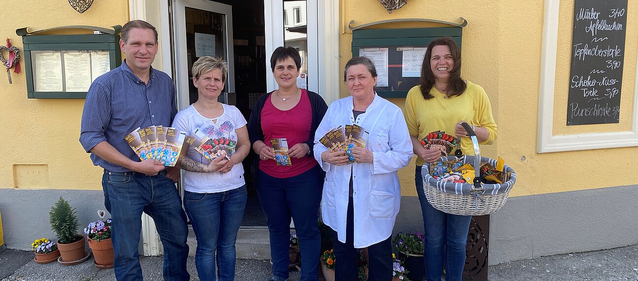 Stadtrat Christian Köberl, Erika Fussthaler, Regina Schildböck, Susi Schöbinger mit Gemeinderätin Sandra Böhmwalder