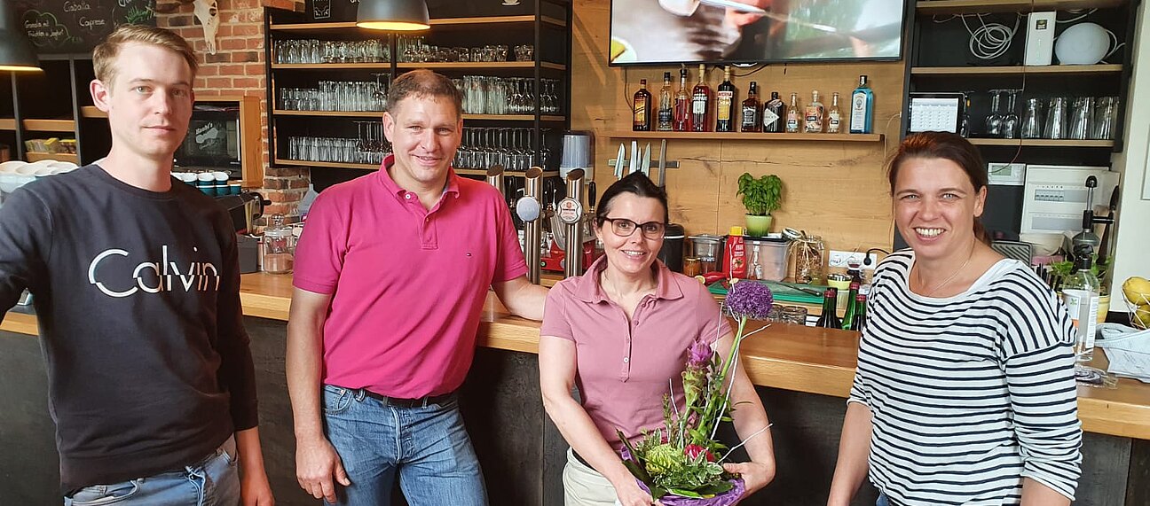 Manuel Gölß, Christian Köberl, Barbara Schacherl und Sandra Böhmwalder freuen sich über die Eröffnung