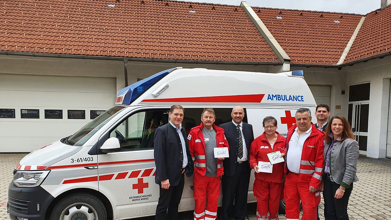 Stadtrat Christian Köberl, Kurt Müller, Martin Seidlböck, Martina Schweiger, Martin Zöchling, Johann Eigelsreiter und Sandra Böhmwalder