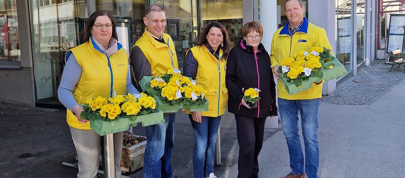 Genovefa Scheibenreiter, Christian Köberl, Sandra Böhmwalder, Veronika Spendlhofer und Helmut Schmölz