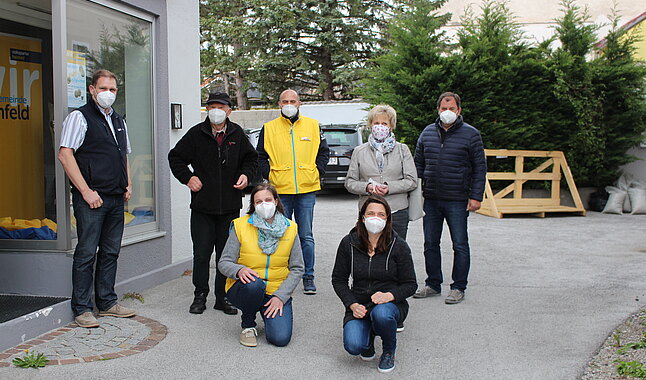 Stadtrat Christian Köberl, Friedrich Grafl, Gemeinderat Martin Seidlböck, Christine Gehrer, Stadtrat Alois Buder, die Gemeinderätinnen Genovefa Scheibenreiter und Sandra Böhmwalder