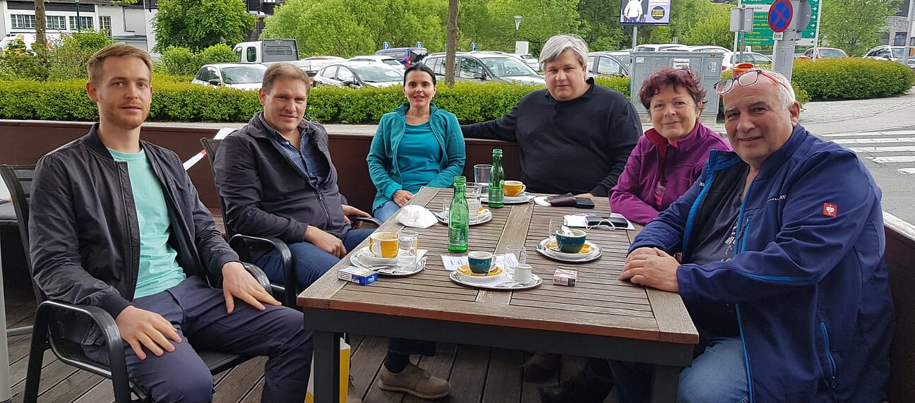 GR Manuel Gölß, Stadtrat Christian Köberl, Barbara Schacherl, Stefan Steinacher, Johanna Hofecker, und Heinrich Lang