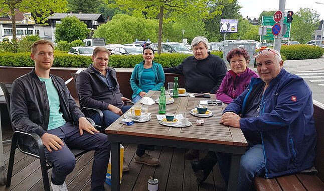 GR Manuel Gölß, Stadtrat Christian Köberl, Barbara Schacherl, Stefan Steinacher, Johanna Hofecker, und Heinrich Lang