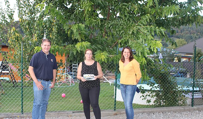 Stadtparteiobmann Christian Köberl, Michaela Hauss mit Gemeinderätin Sandra Böhmwalder