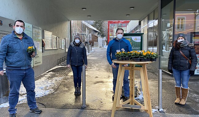 Stefan Scheiblecker, Gemeinderätin Sandra Böhmwalder, Stadtrat Christian Köberl und NÖAAB Obmann Stellvertreterin Julia Fußthaler