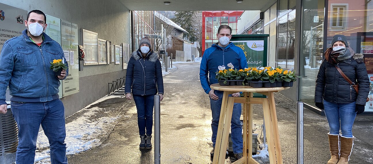 Stefan Scheiblecker, Gemeinderätin Sandra Böhmwalder, Stadtrat Christian Köberl und NÖAAB Obmann Stellvertreterin Julia Fußthaler